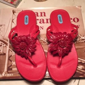 Red sandals